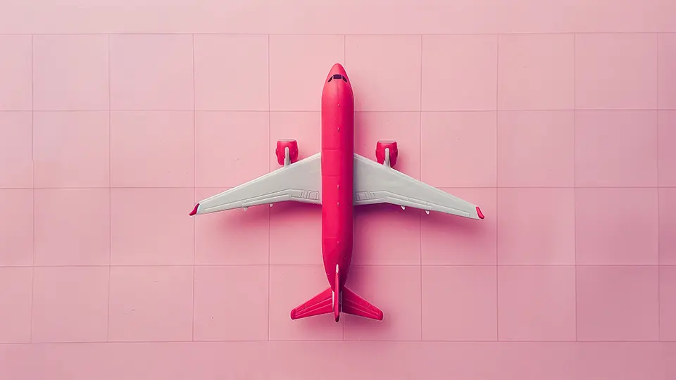 a pink plane